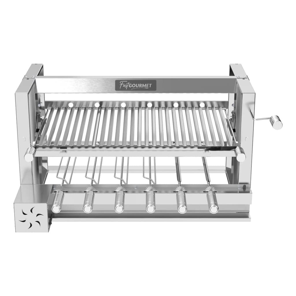 Churrasqueira Elevatória Motor Grill Inox 430 6 Espetos