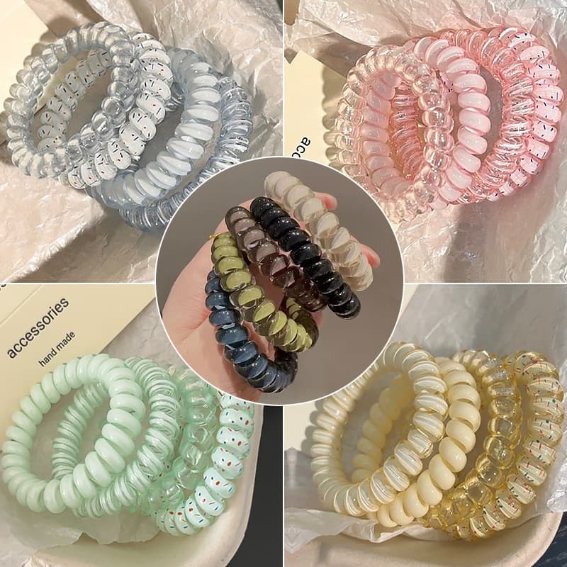 [Estoque pronto] Círculo de telefone Cocar Corda de cabelo Amarrando a cabeça Alta elasticidade Não estrangular o cabelo