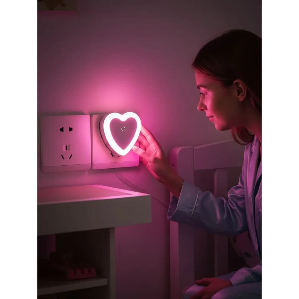 Adoro Luzes Atmosféricas Rosa , Luz Para Casais No Quarto , Lâmpada De Cabeceira LED Economizadora De Energia , Noturnas