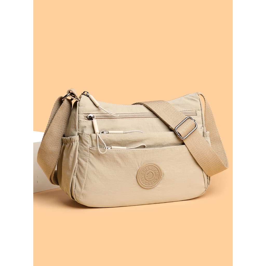 Bolsa Oxford multicamadas, bolsa mãe feminina de meia-idade, mensageiro de lona atmosférica, bolsa de ombro de via