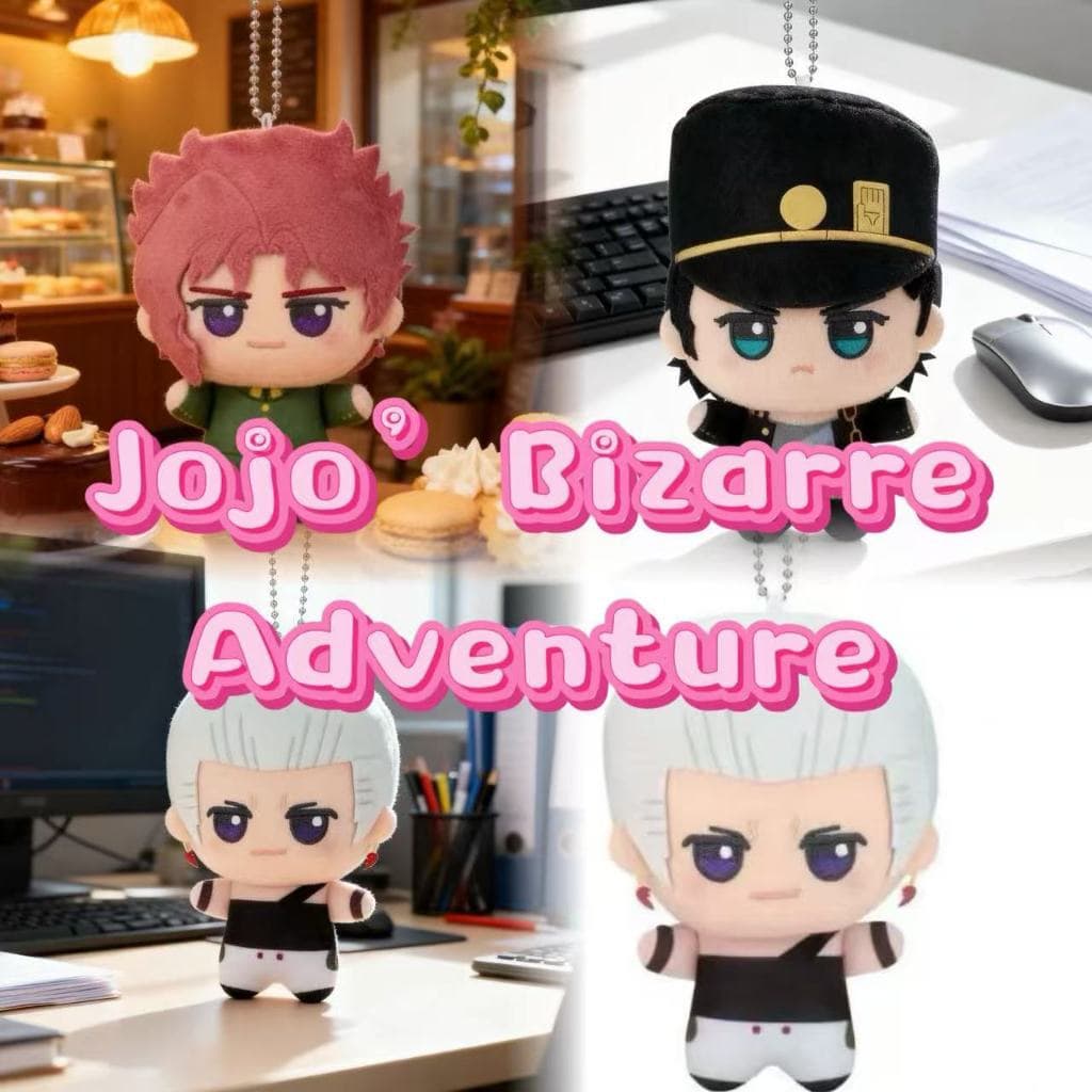 Anime JoJo's Bizarre Adventure Boneca De Pelúcia Fofa Kakyoin Noriaki Jotaro Kujo Jan Pierre Polnareff Josuke Brinquedo