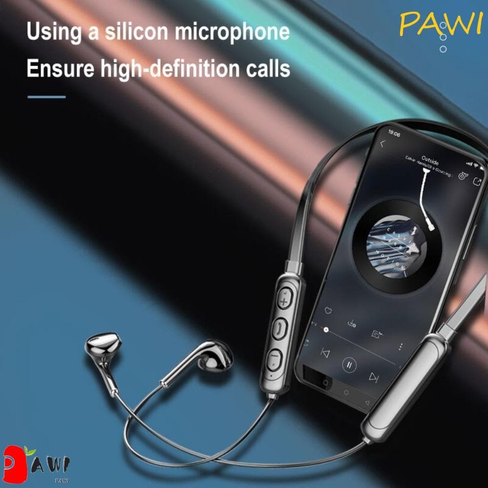 PAWI Bluetooth Fone De Ouvido Pescoço-Pendurado Tipo Neckband Esportes Sem Fio 5.0 Fones Com Microfone