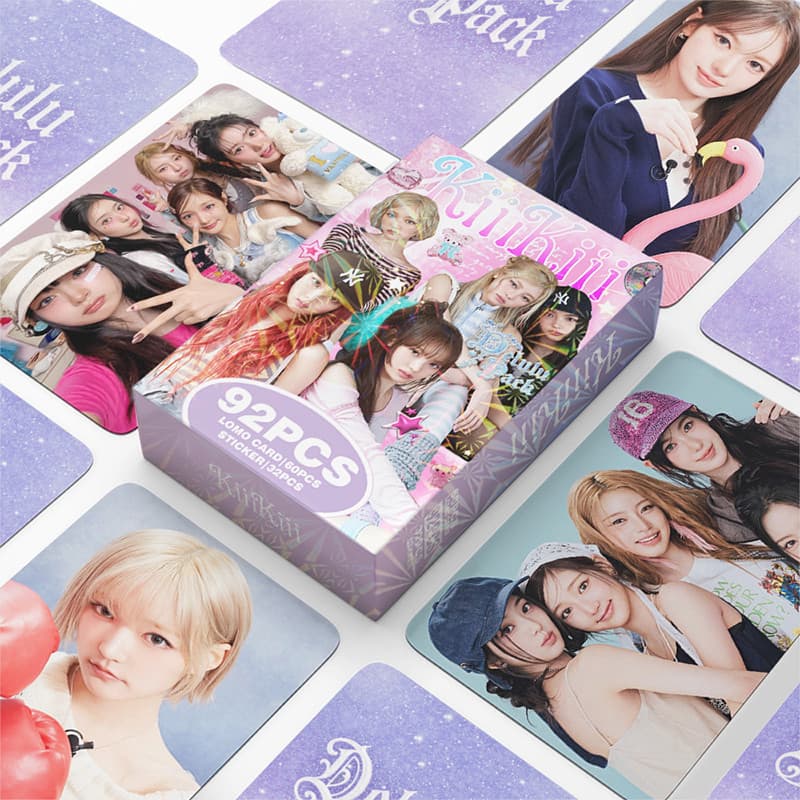 92 Unidades/Caixa KiiiKiii Photocards Delu Pack KPOP LOMO Cartão De Coleção De Adesivos