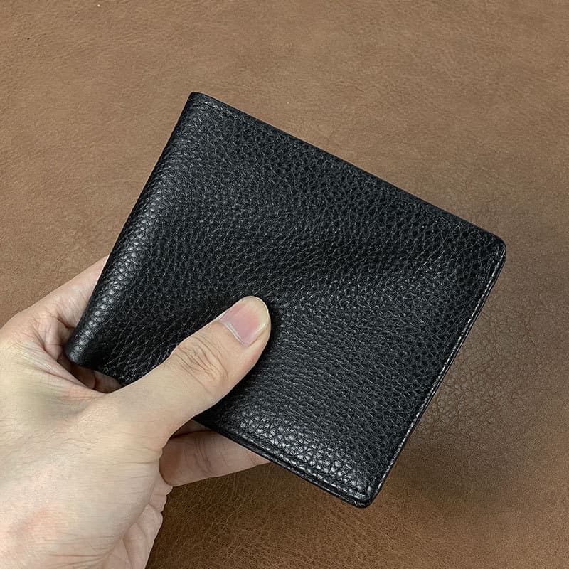 Carteira Horizontal masculina primeira camada carteira de couro macio carteira masculina estilo fino livre pai moda Retr