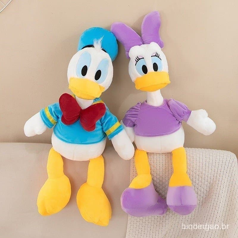 35cm Novo Estilo Bonito Casal Boneca de Pato de Pelúcia Premium Pato Donald Margarida Brinquedo de Pelúcia para Quarto