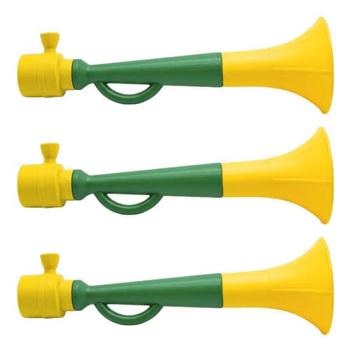 Kit 3 Corneta Buzina Vuvuzela 30cm Copa Do Mundo Brasil