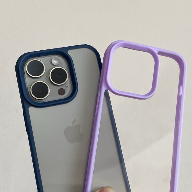 Capinha Silk Borda Colorida Anti shock iPhone 11 12 13 1415 16 Pro max