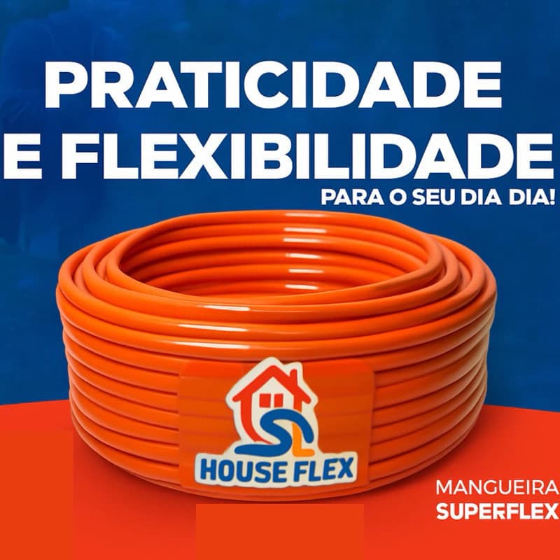 Mangueira de Jardim 1/2 100% Silicone  Flexível e Durável Mangueira Com Esguicho  Reforçada laranja