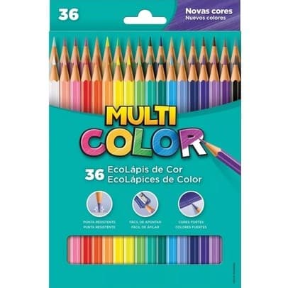 Lapis De Cor Multicolor 36 Novas Cores, Material Escolar
