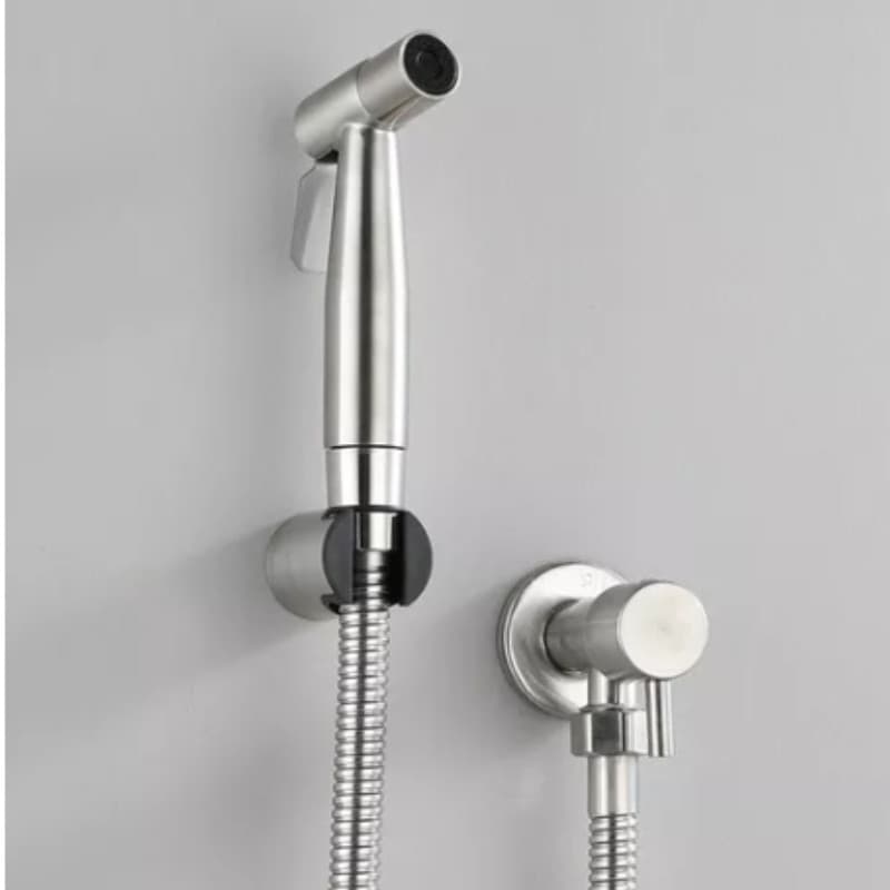 Kit de Ducha Higienica Para Banheiro 1.5m completa Luxo Metal inox nucleo da valvula HKX