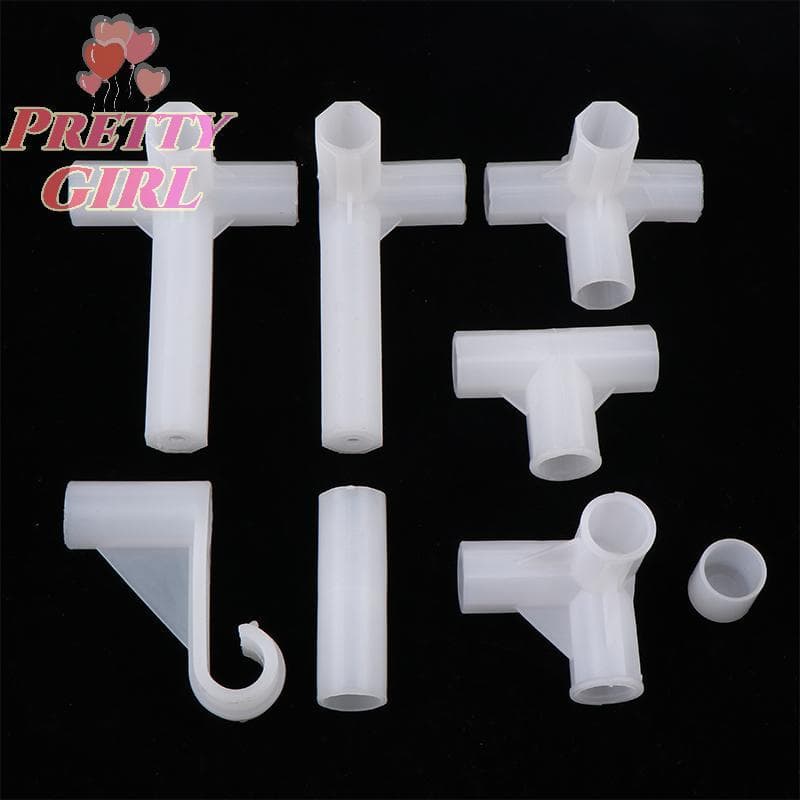 [Pretty ggirl] 2pcs ID13mm Adaptador De Junta De Quatro Cinco Vias , Acessórios De Gancho De Guarda-Roupa De Prateleira