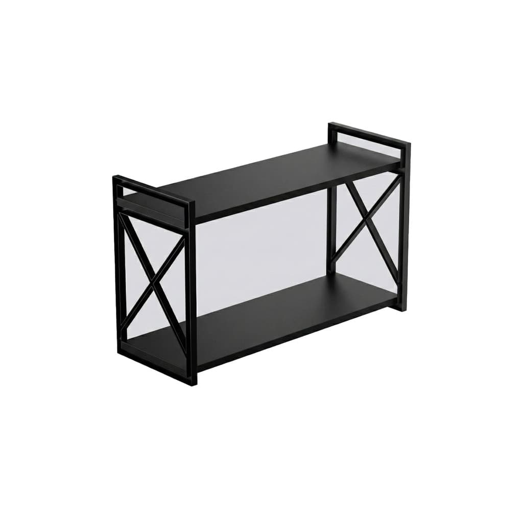 Prateleira Modelo X Estilo Industrial acompanha madeiras e parafusos kit completo 20X60CM We