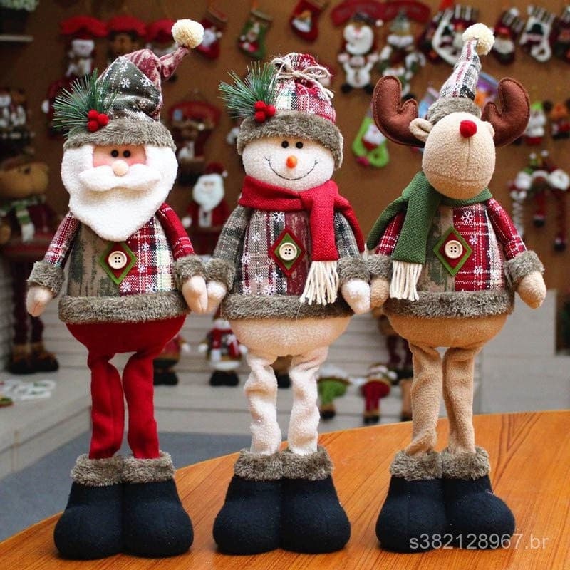 Grandes Bonecas De Natal/Papai Noel/Boneco De Neve/Elk Para Decoração De Casa/Janela