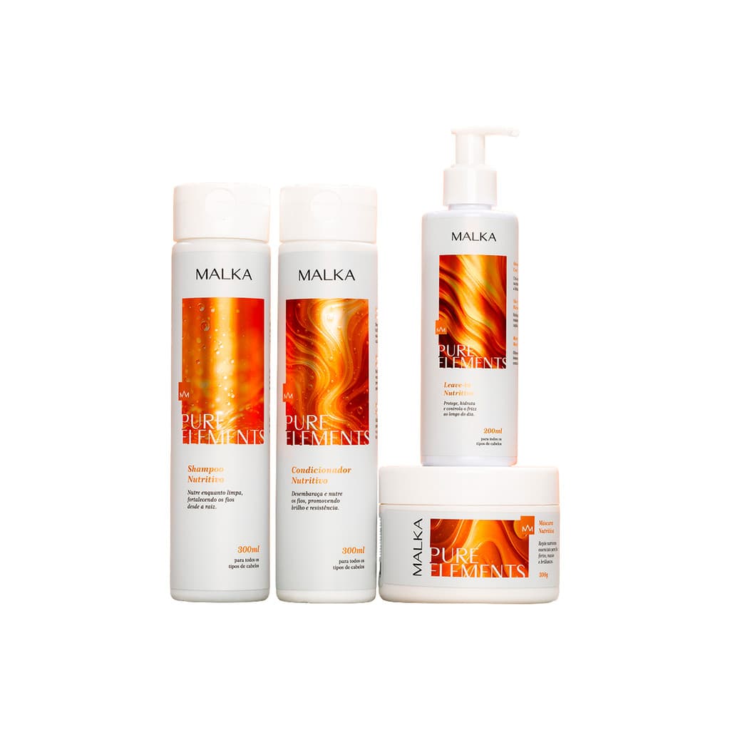 Tratamento para Cabelo Ressecado Nutrição Capilar Antifrizz Kit 4 Passos Malka