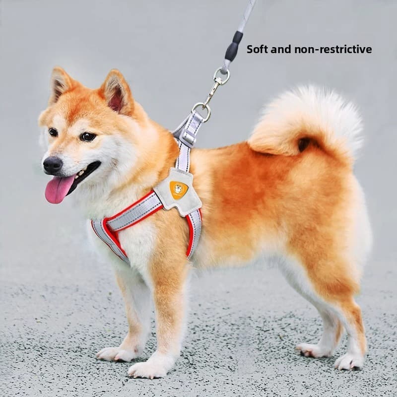 Coleira para cachorro estilo colete, alça peitoral para animais de estimação, trela para caminhada, pequeno, médio, Shib