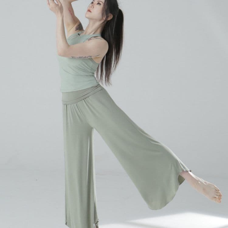 Y Yoga calças casuais femininas novo estilo adulto feminino dança clássica solta mais magro olhar de Fitness esportes tr