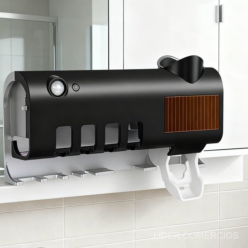 3/4/5 Unidades  Suporte Anti Residuo Preto Discreto Estilo Moderno Escova de dentes elétrica Preto