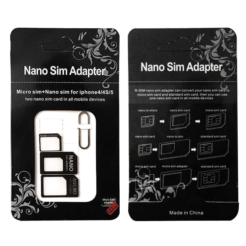 Suporte Universal para cartão de conversão SIM, conjunto de quatro peças, escavação de madeira perfumada, palco cortado,