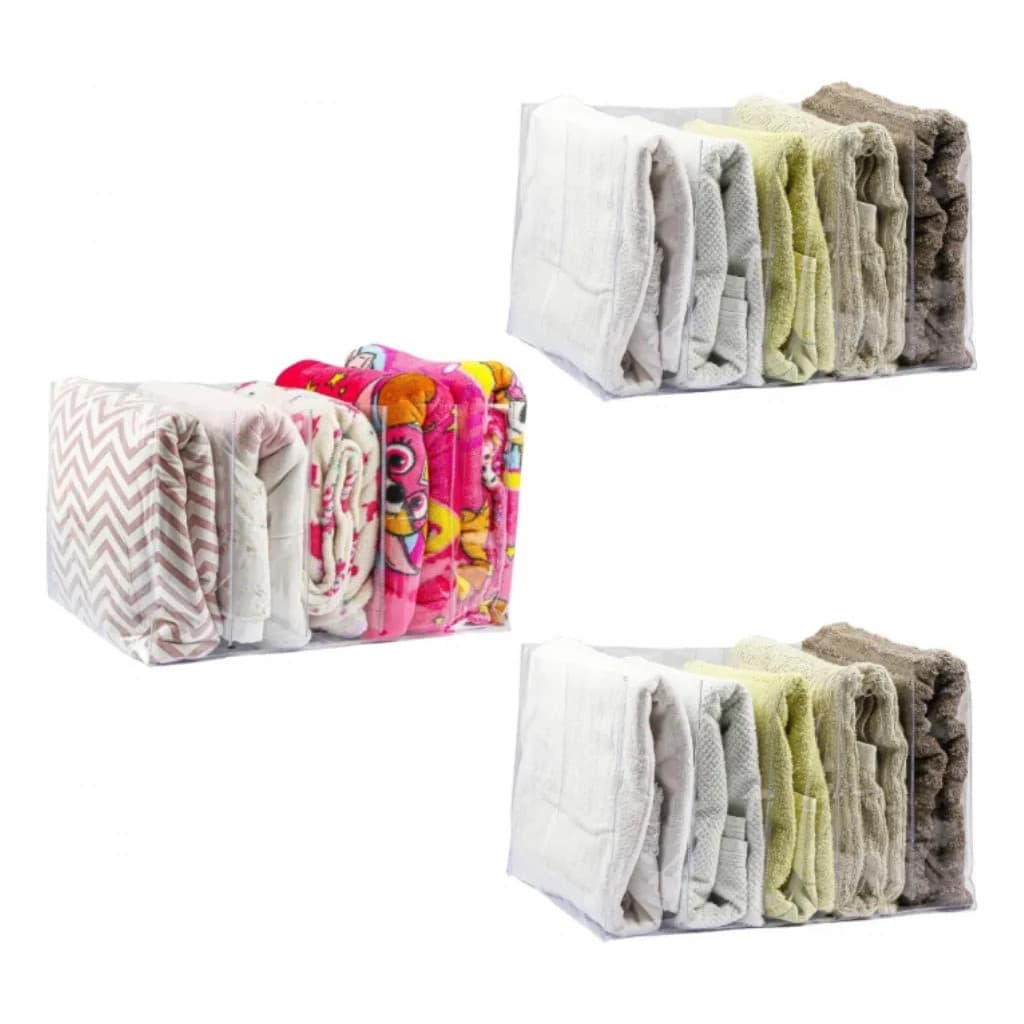 Kit 3 Colmeia Clean Organizadora De Cobertor Toalha Blusas