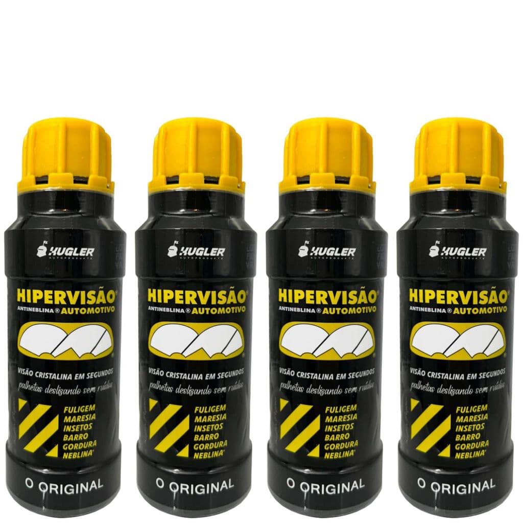 Limpador Para-Brisa Antineblina Hipervisão 120ml Kit 4un