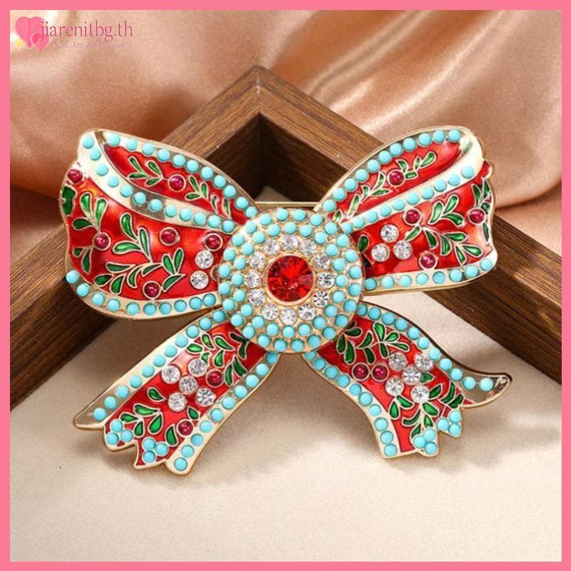 RENBG Broche Feminino Elegante Vintage Grande Laço Brilhante Corpete Versátil Para Reuniões Formais TH