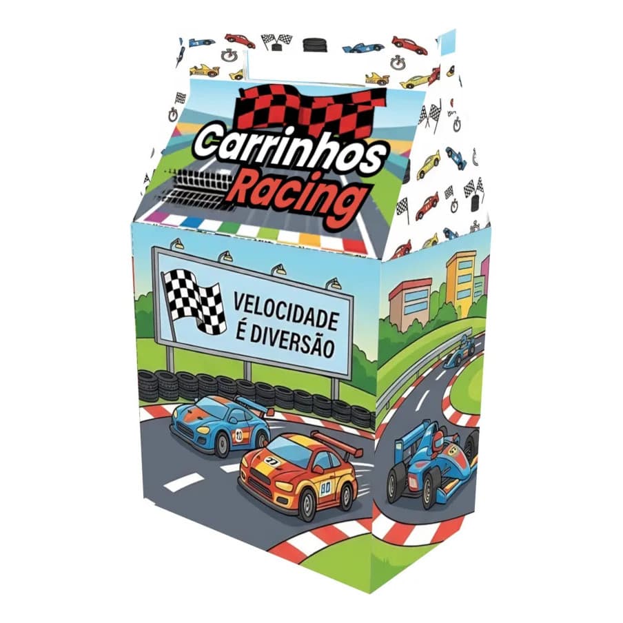 Kit Caixinha Surpresa Carrinhos Uma Aventura De Alta Velocidade Lembrancinha de Aniversário