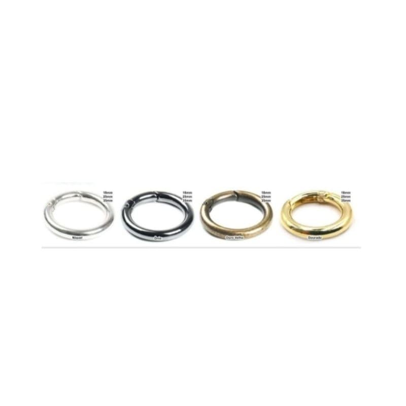 Argolas Articuladas18mm  Pacotes 5/10/20 unidades Para Chaveiro Bolsas Bijuterias
