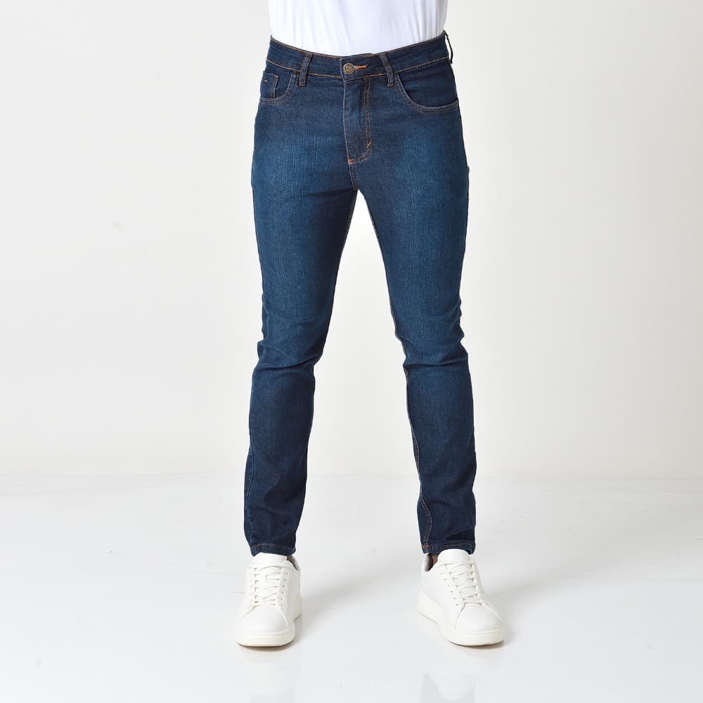 Calça Jeans Skinny Masculina Basico Lavagem Escura