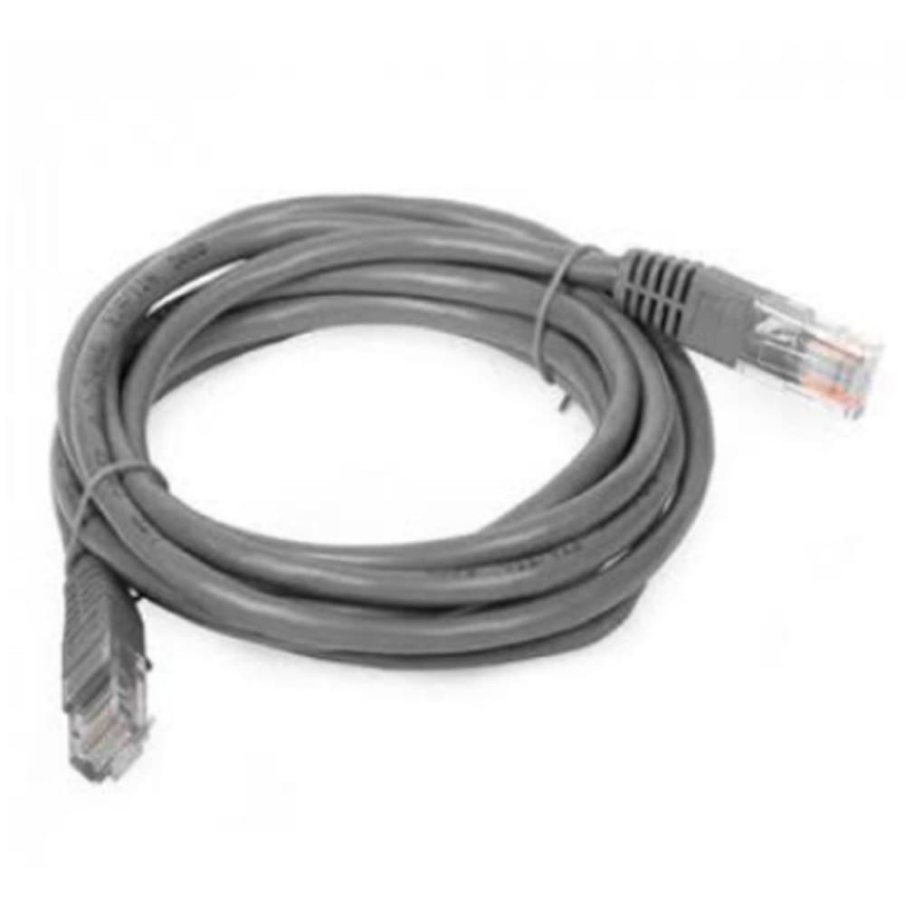 Cabo De Rede Cat5e Patch Cord 1,5m Cinza Internet Conector Lan RJ45
