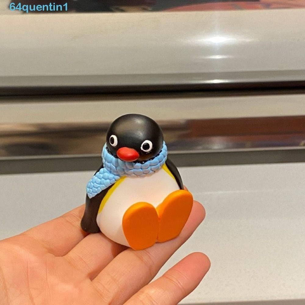 QUENTIN1 Boneca Pinguim , Figura De Ação Pingu De Desenho Animado De Resina , Brinquedos Modelo De Natal 5CM Anime Perif