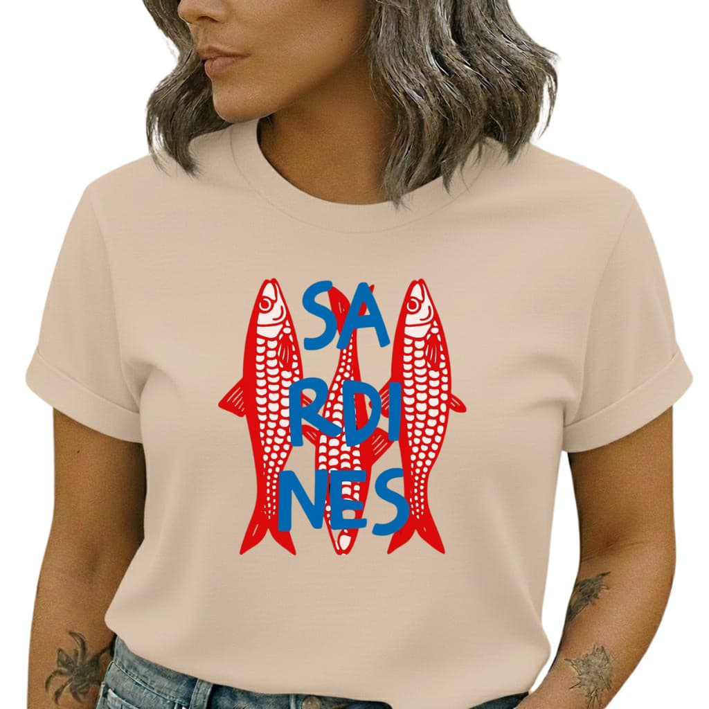 Blusinha  Feminina Básica Sardines 100% Algodão Camiseta Feminina Conforto e Estilo Verão Entrega Imediata