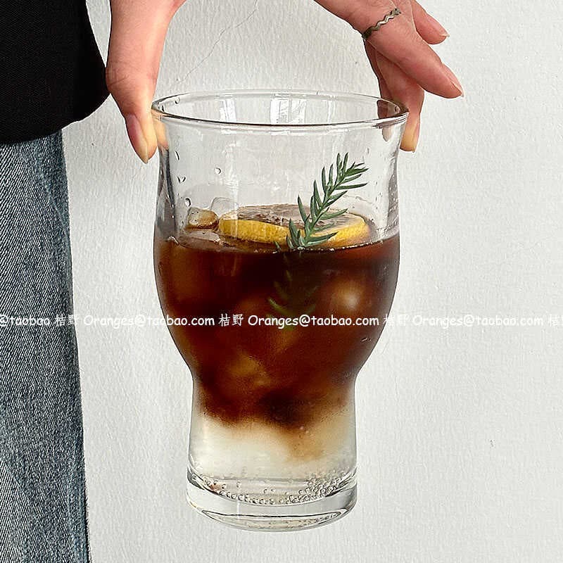 Laranjas nicho Retro vidro copo de café gelado grande capacidade refrigerante bolha copo água bebida copo suco