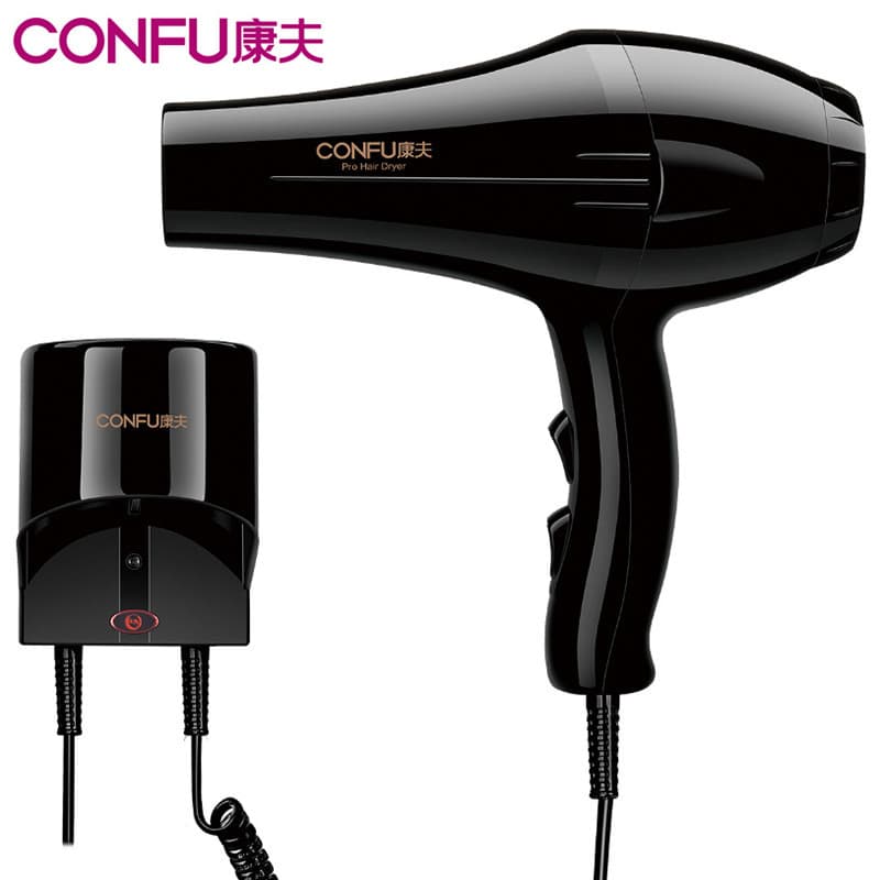 Secador de cabelo confortável KF-5869 montado na parede hotel dedicado banheiro banheiro secador de cabelo montado na pa