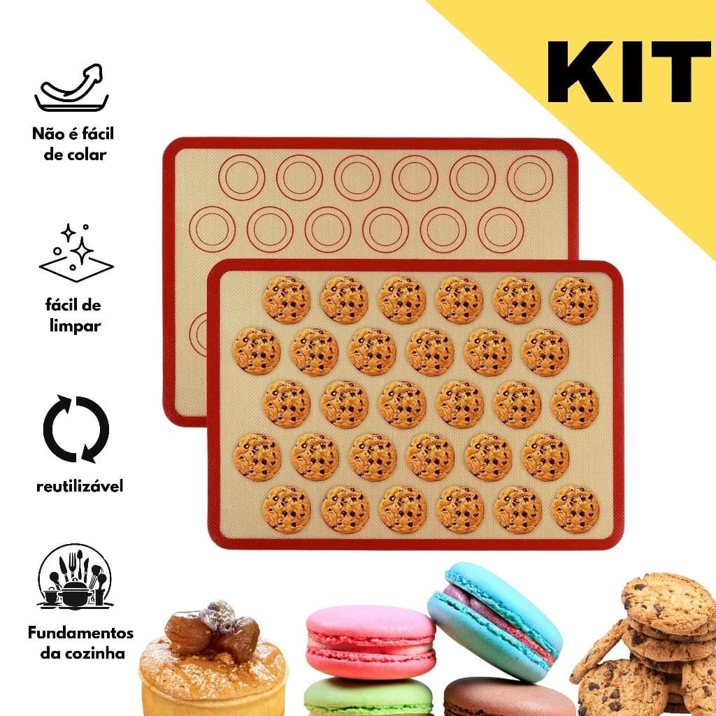 Kit 5 Mantas de Silicone Antiaderentes para Forno – Reutilizáveis e Resistentes ao Calor 42x30cm