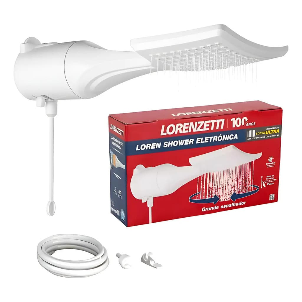 Ducha Eletrônica Chuveiro Loren Shower Ultra Lorenzetti 5500w 127v Branco Original
