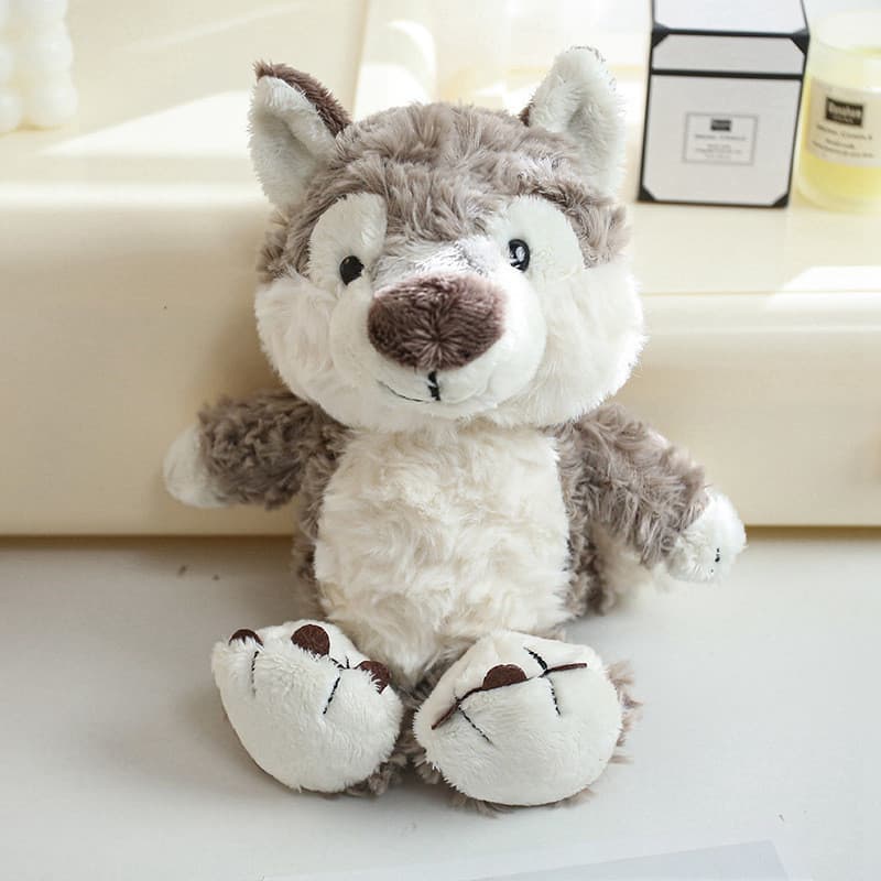 Boneca De Pelúcia Husky Fofa De Lobo Macio Para Crianças E Amantes