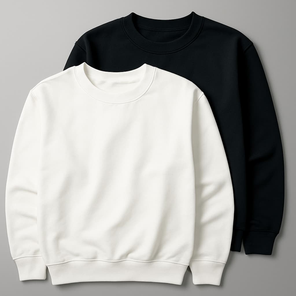 Kit 2 Blusas de Moletom Gola Careca Unissex Premium Streetwear Inverno feminino masculino