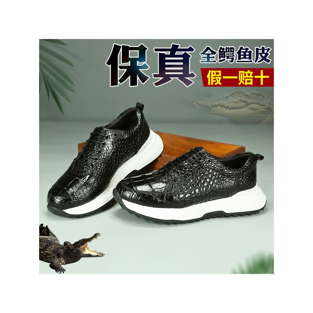 Fidelidade sapatos masculinos de couro de crocodilo moda na moda sapatos casuais confortáveis de sola macia papai sapato