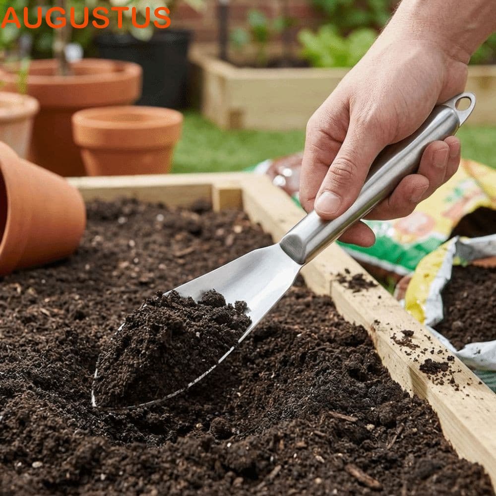 Pá De Aço Inoxidável AUGUSTUS , Jardim De Moldagem Integrada Espessada , Espátula Manual Com Furo Suspenso
