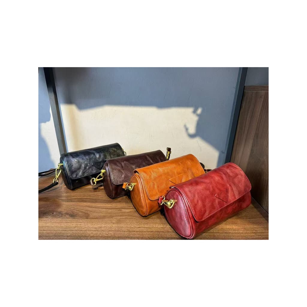 Novo estilo Commuter saco de couro artesanal feminino 2026 primeira camada de couro Retro bolsa de ombro moda High-End s