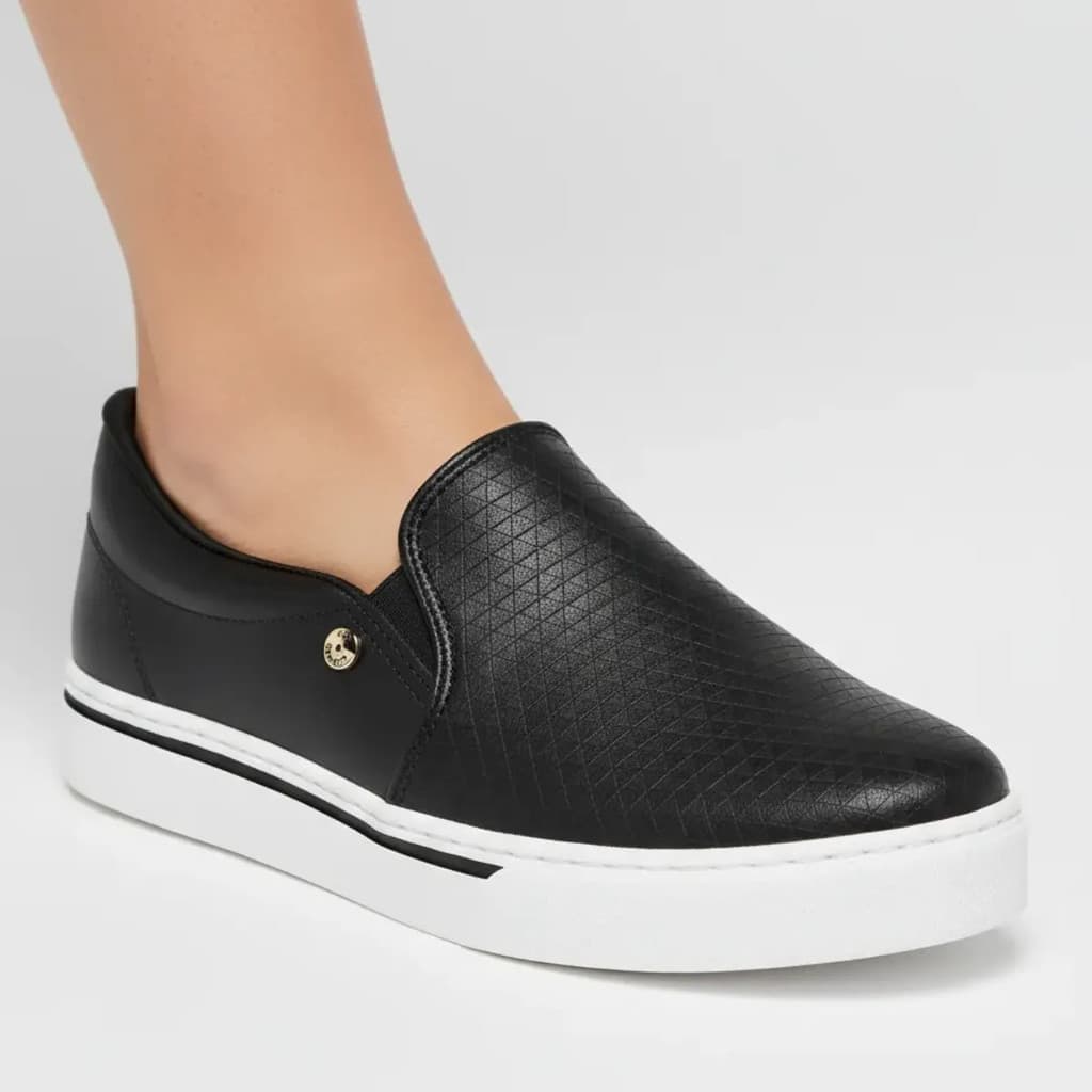 Tênis Feminino Via Marte Anabela Slip On Elástico Plataforma