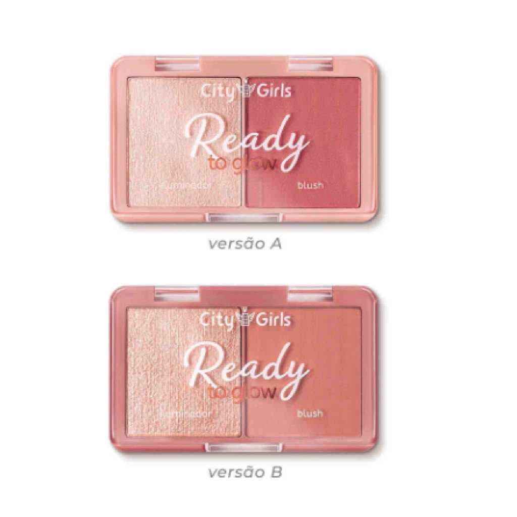 Duo Blush e Iluminador Ready To Glow Compacto 2x1