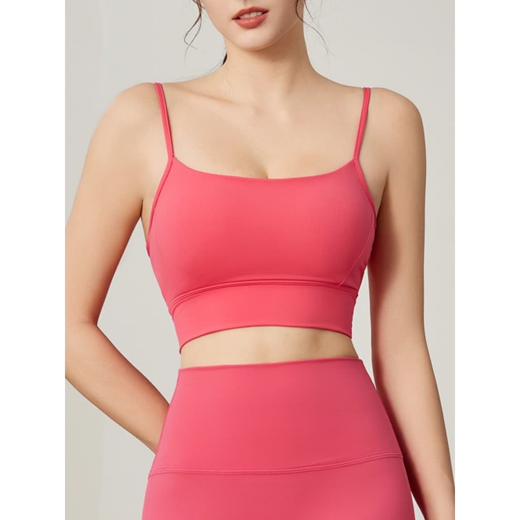 Nova roupa interior esportiva feminina exterior à prova de choque com almofada no peito estilingue correndo bonito sutiã