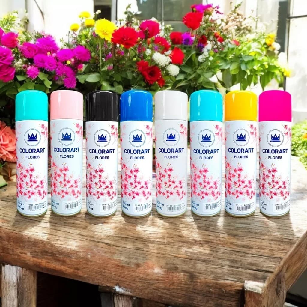 TOP Tinta Spray Colorart Flores Frescas Artificiais 300ml