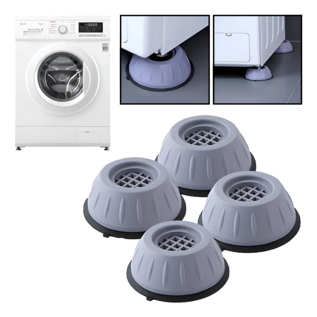 Pé Máquina De Lavar Nivelador Anti Vibração Resistente Moveis Máquinas Geladeira Armario Cama
