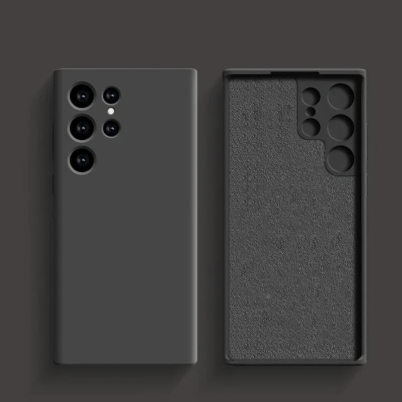 Baratie- Capa de Celular: Capa de Silicone Líquido à Prova de Choque para for Samsung Galaxy S24 S23 S22 S21 Ultra Acess