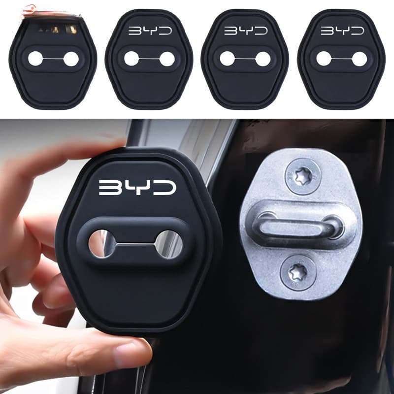 4 Peças de Capa Protetora de Silicone Específica para Fechadura de Porta de Carro BYD para BYD Dolphin Mini Song Seagull