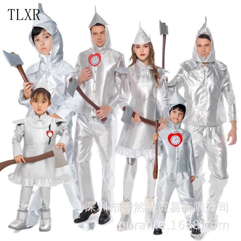 Fantasia de Homem de Lata COS para Comércio Exterior para Halloween, Fantasia de Mágico Unissex para Adultos QL532