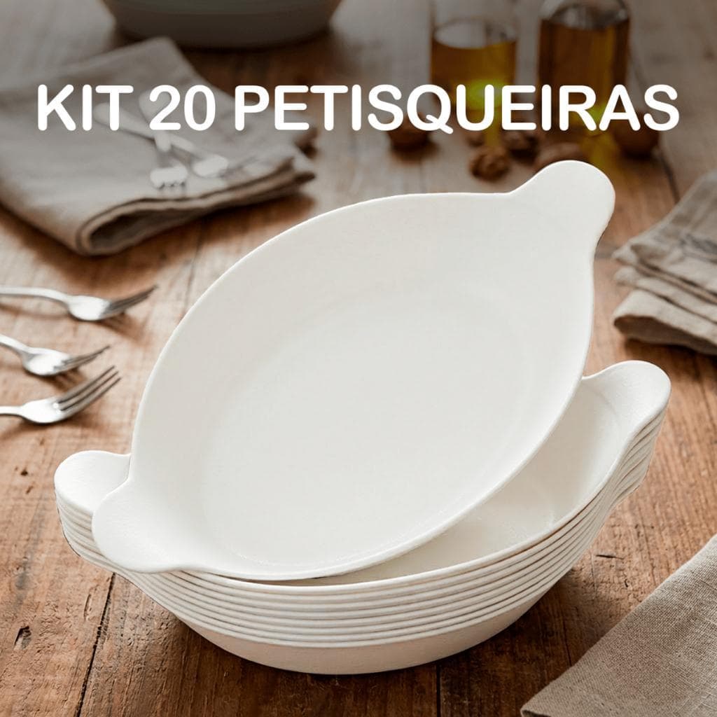 20 Petisqueira Barquinha Canoa Petiscos Churrasco Festa Frios Para Servir Amendoim Caldo Branca - Kaziva