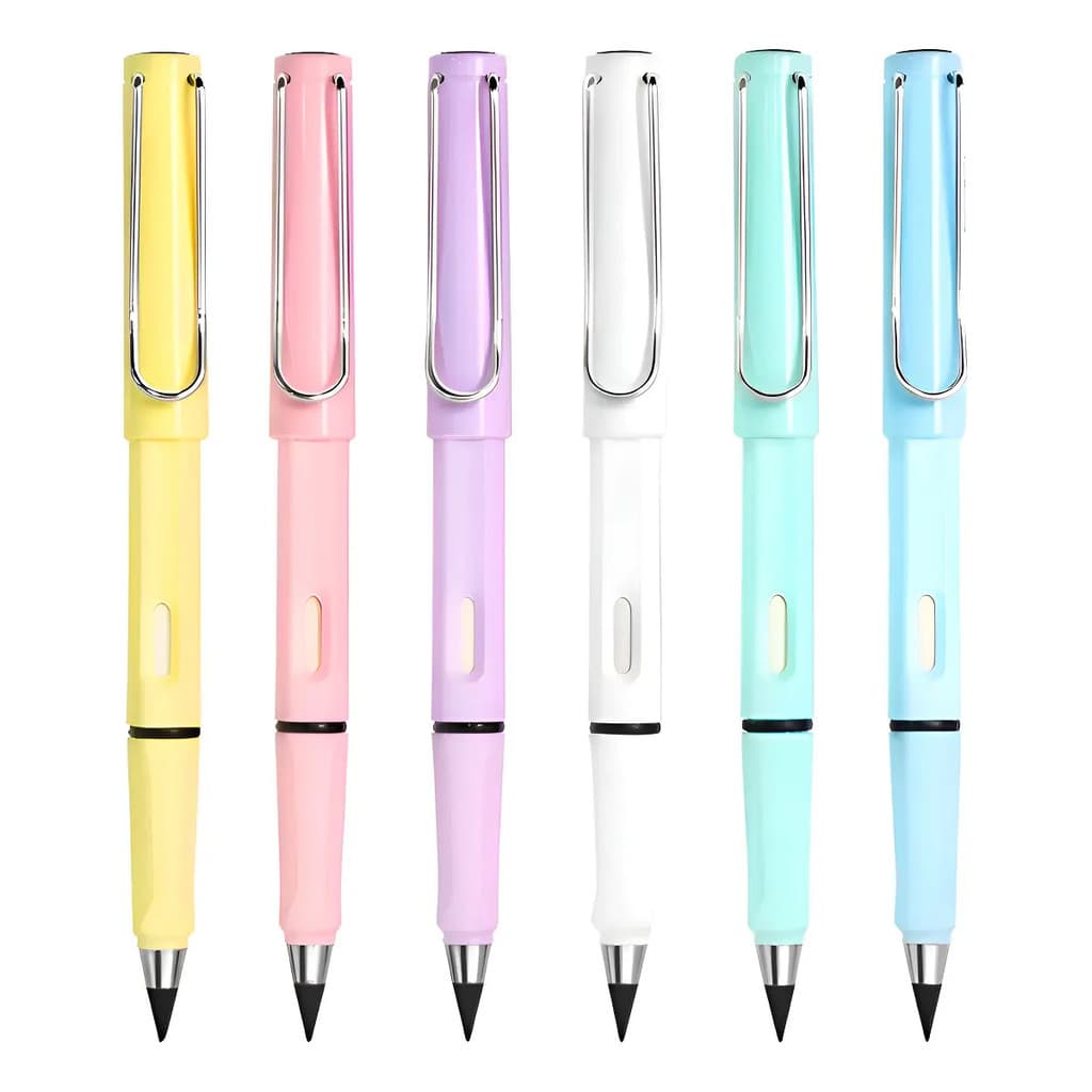 Kit 6 Lápis Infinito Permanente 2 em 1 – Eterno e Durável